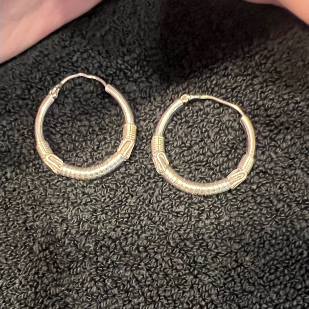 Sterling silver Hoop Earrings